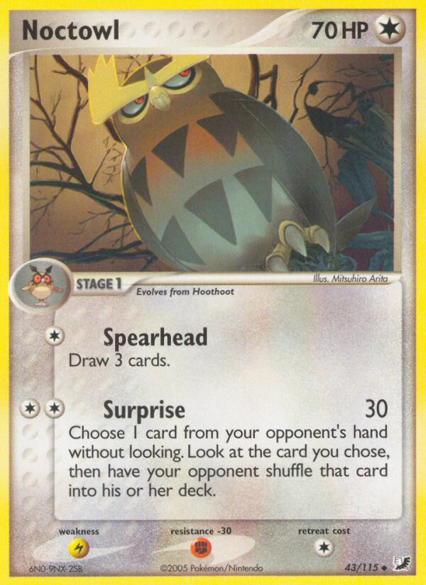 Noctowl (43/115) [EX: Unseen Forces] | Good Games North