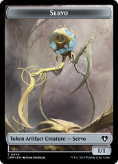 Servo // Dragon (0020) Double-Sided Token [Commander Masters Tokens] | Good Games North