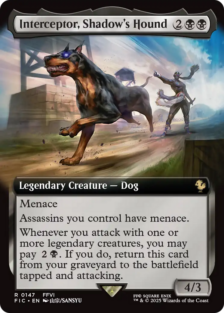 Interceptor, Shadow's Hound (Extended Art) [FINAL FANTASY Commander] | Good Games North