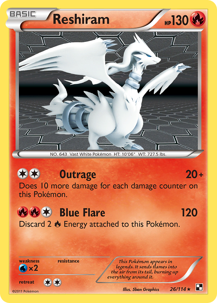 Reshiram (26/114) [Black & White: Base Set] | Good Games North