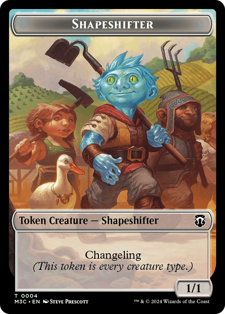Shapeshifter (0004) // Copy Double-Sided Token [Modern Horizons 3 Commander Tokens] | Good Games North