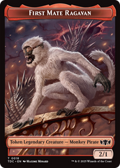 First Mate Ragavan // Treasure Double-Sided Token [Tarkir: Dragonstorm Commander Tokens] | Good Games North
