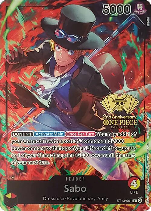 Sabo (2nd Anniversary Tournament) ST13-001 (One Piece Promotion Cards)  - Foil | Good Games North