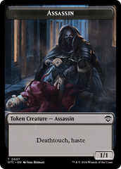 Assassin // Food Double-Sided Token [Outlaws of Thunder Junction Commander Tokens] | Good Games North