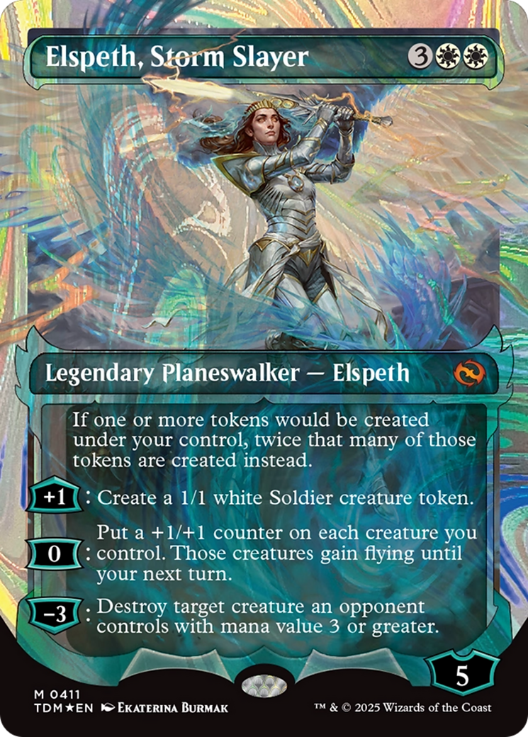 Elspeth, Storm Slayer (Showcase) (Halo Foil) [Tarkir: Dragonstorm] | Good Games North