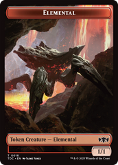 Elemental (0016) // Gold Double-Sided Token [Tarkir: Dragonstorm Commander Tokens] | Good Games North