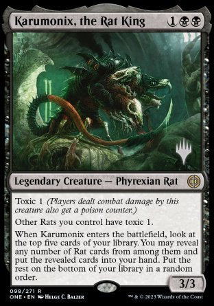 Karumonix, the Rat King (Promo Pack) [Phyrexia: All Will Be One Promos] | Good Games North