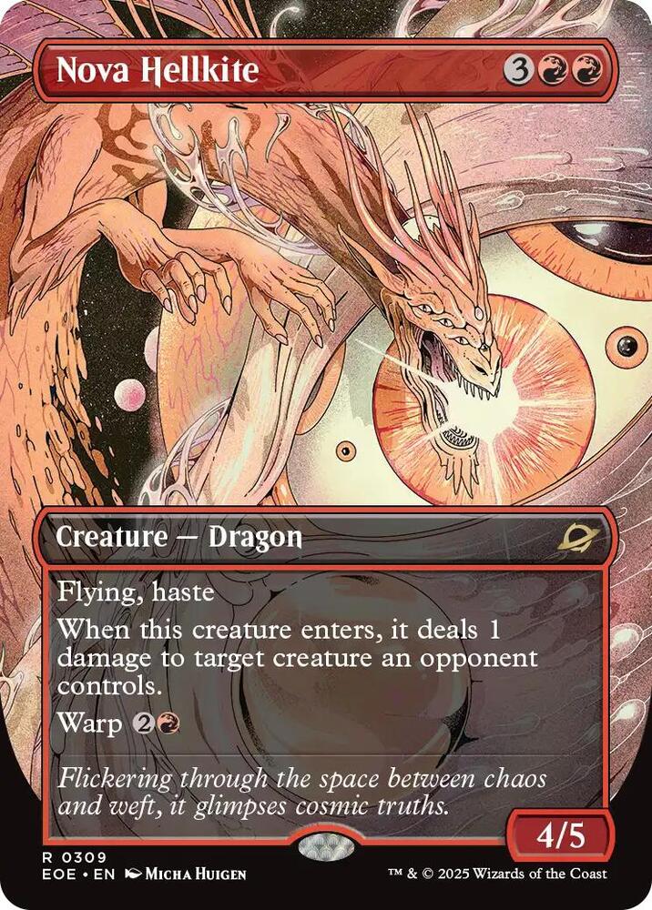 Nova Hellkite 309 (Edge of Eternities)  - Borderless Foil | Good Games North