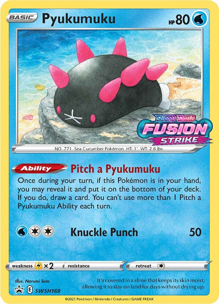 Pyukumuku (SWSH169) (Prerelease Promo) [Sword & Shield: Black Star Promos] | Good Games North