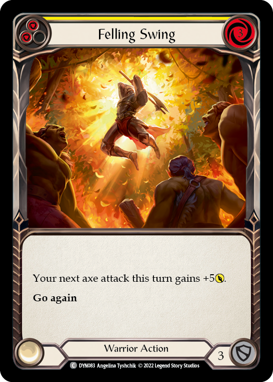 Felling Swing (Yellow) [DYN083] (Dynasty)  Rainbow Foil | Good Games North