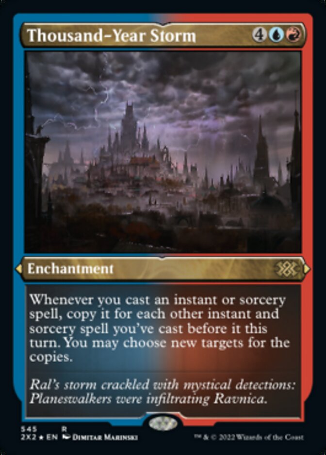Thousand-Year Storm (Foil Etched) [Double Masters 2022] | Good Games North