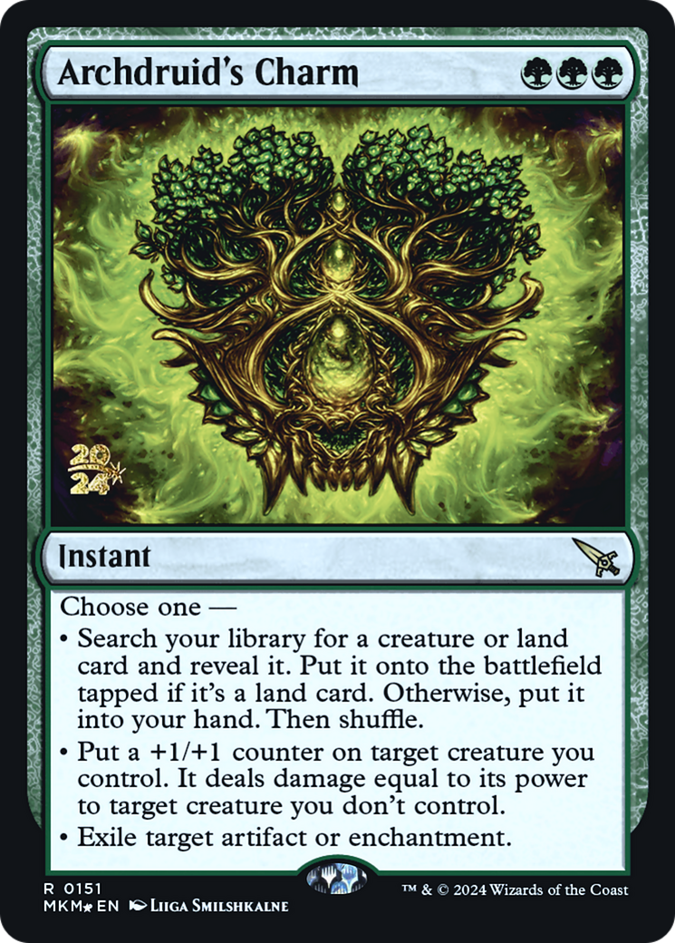 Archdruid's Charm [Murders at Karlov Manor Prerelease Promos] | Good Games North