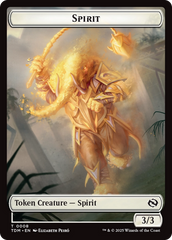 Spirit (0008) // Spirit (0009) Double-Sided Token [Tarkir: Dragonstorm Tokens] | Good Games North
