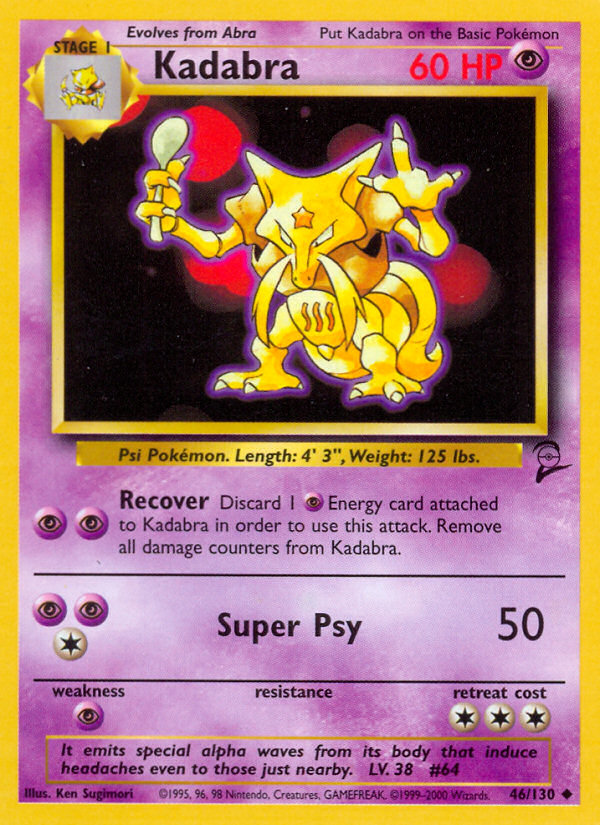 Kadabra (46/130) [Base Set 2] | Good Games North