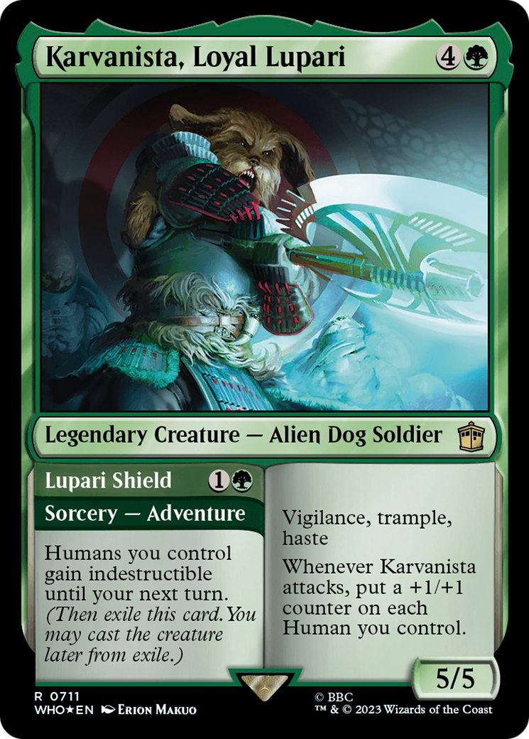 Karvanista, Loyal Lupari // Lupari Shield (Surge Foil) [Doctor Who] | Good Games North