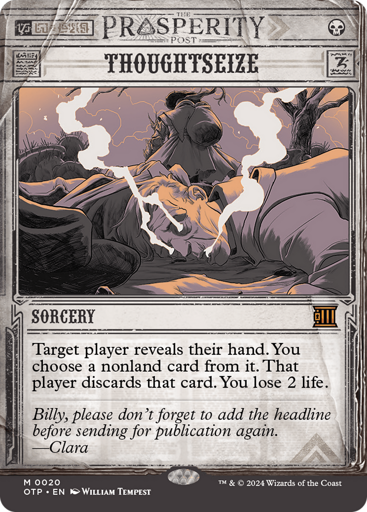 Thoughtseize [Outlaws of Thunder Junction: Breaking News] | Good Games North