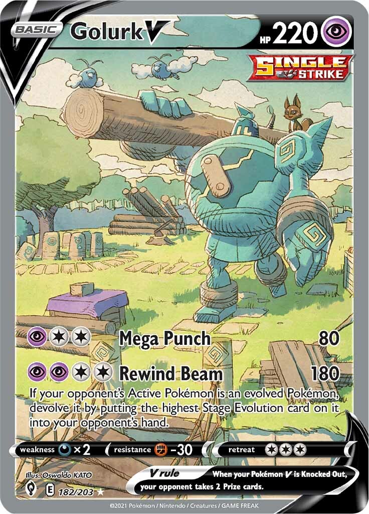 Golurk V (182/203) [Sword & Shield: Evolving Skies] | Good Games North