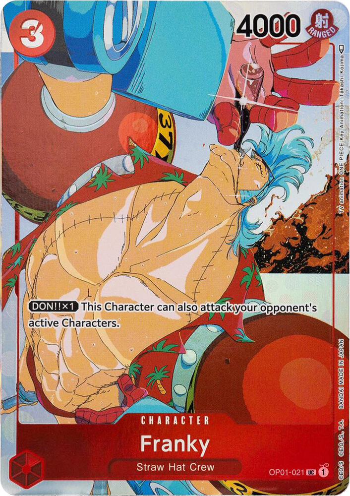 Franky (Gift Col.) OP01-021 (One Piece Promotion Cards)  - Alternate Art Foil | Good Games North