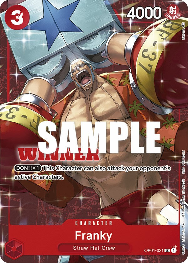 Franky (Tournament Pack Vol. 2) [Winner] [One Piece Promotion Cards] | Good Games North