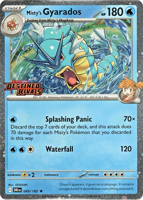 Misty's Gyarados Prerelease 049/182 (SV10: Destined Rivals)  - Holofoil | Good Games North
