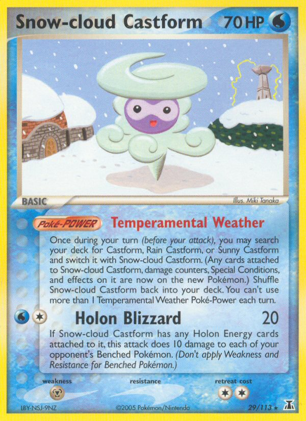 Snow-cloud Castform (29/113) [EX: Delta Species] | Good Games North
