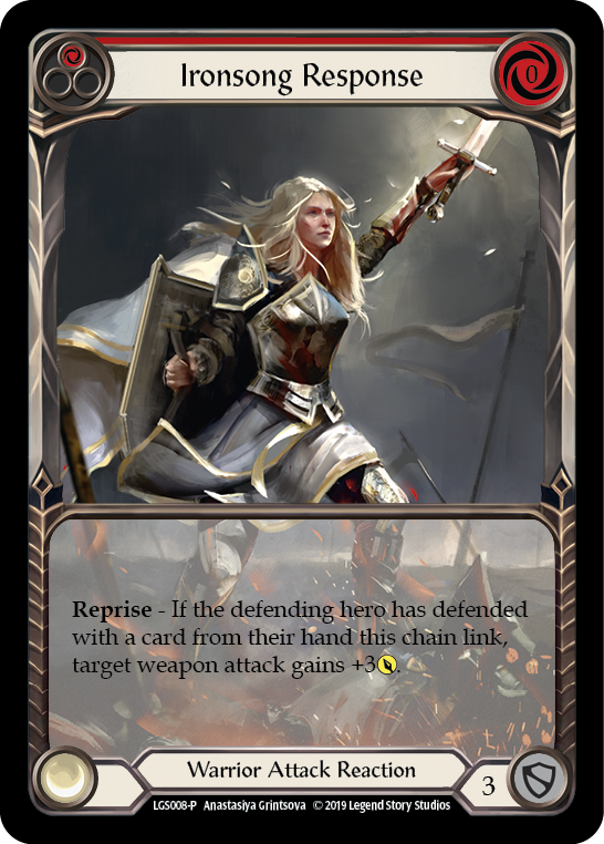 Ironsong Response (Red) [LGS008-P] (Promo)  1st Edition Normal | Good Games North