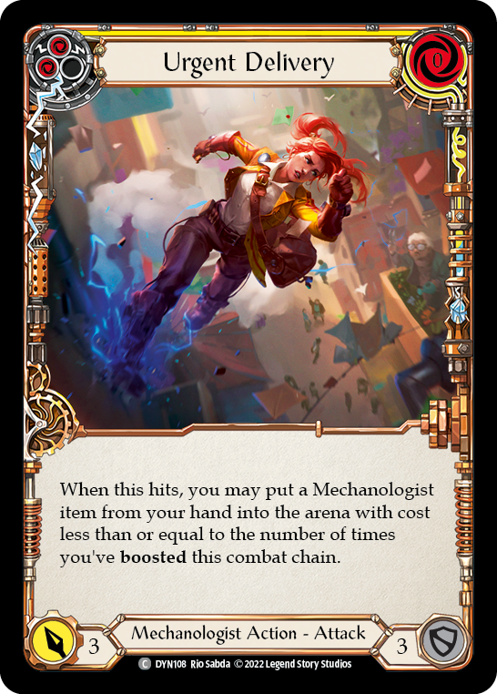 Urgent Delivery (Yellow) [DYN108] (Dynasty)  Rainbow Foil | Good Games North