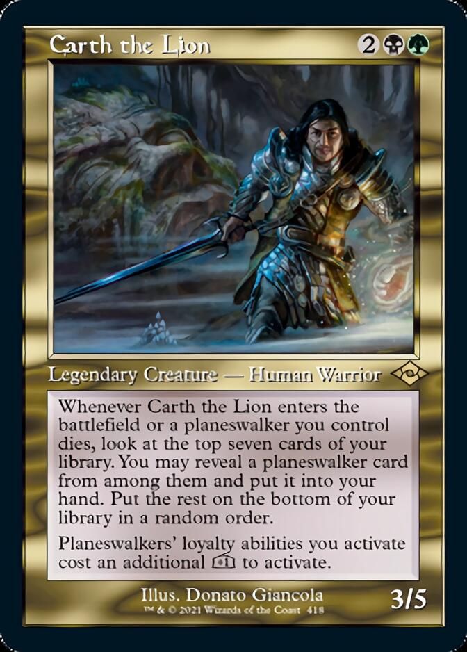 Carth the Lion (Retro Foil Etched) [Modern Horizons 2] | Good Games North