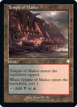 Temple of Malice Retro Frame (Commander: The Brothers' War)  | Good Games North