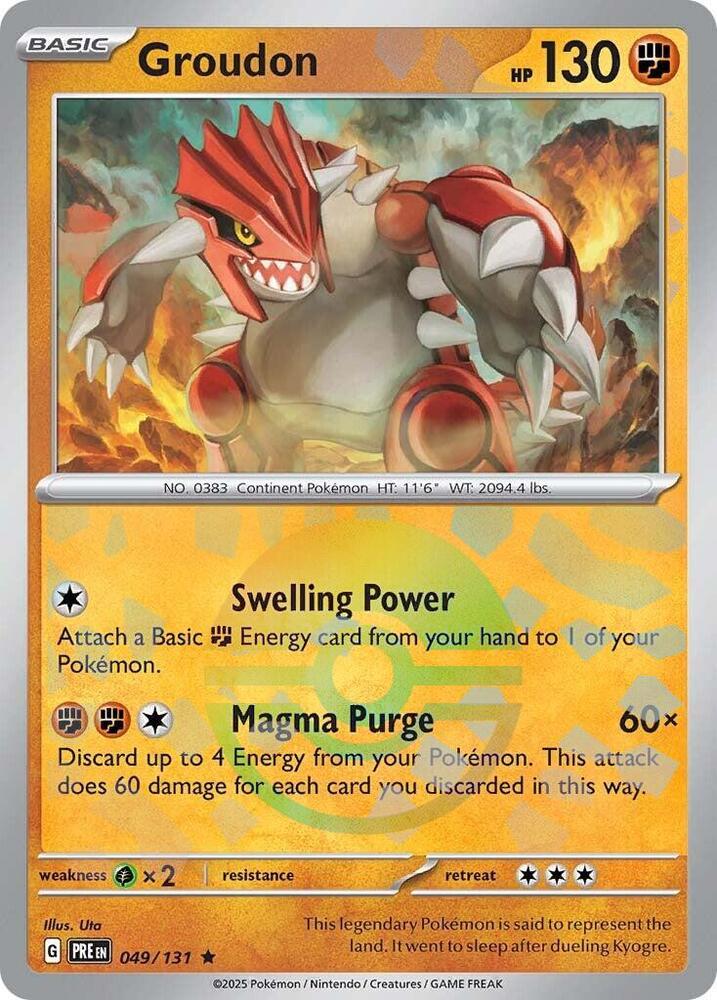 Groudon (049/131) (Poke Ball Pattern) [Scarlet & Violet: Prismatic Evolutions] | Good Games North