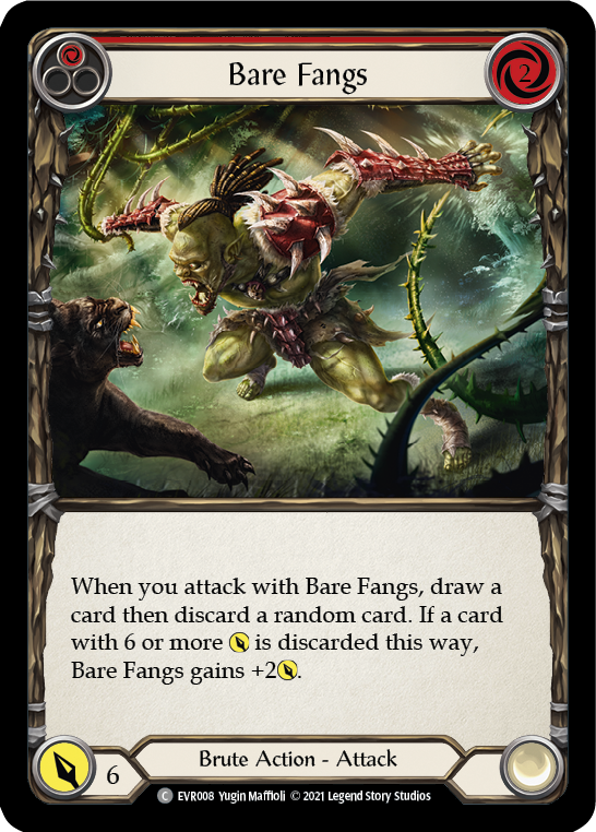 Bare Fangs (Red) [EVR008] (Everfest)  1st Edition Rainbow Foil | Good Games North