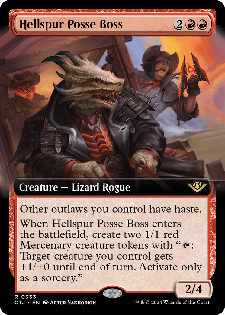 Hellspur Posse Boss (Extended Art) [Outlaws of Thunder Junction] | Good Games North