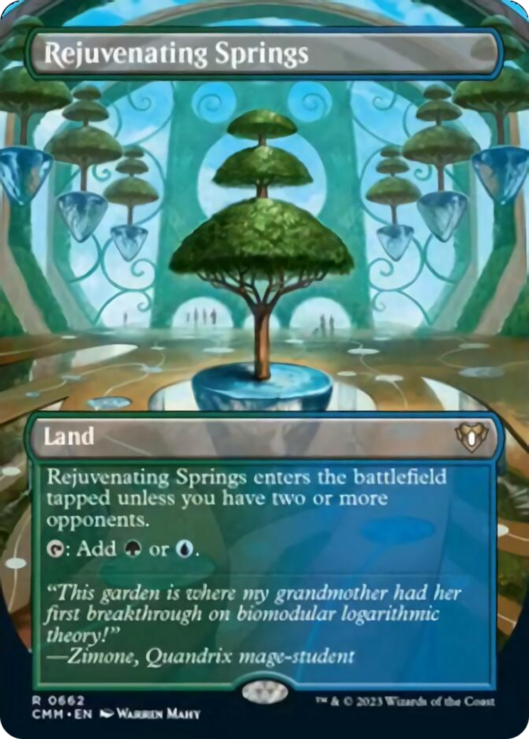 Rejuvenating Springs (Borderless Alternate Art) [Commander Masters] | Good Games North