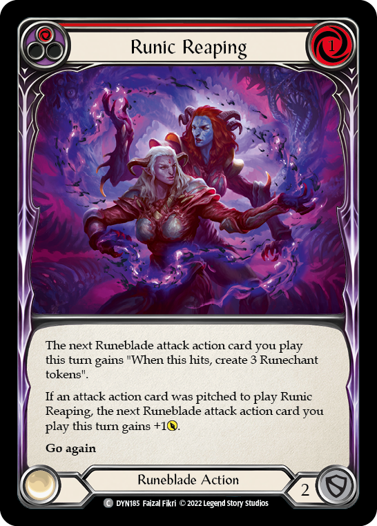 Runic Reaping (Red) [DYN185] (Dynasty)  Rainbow Foil | Good Games North