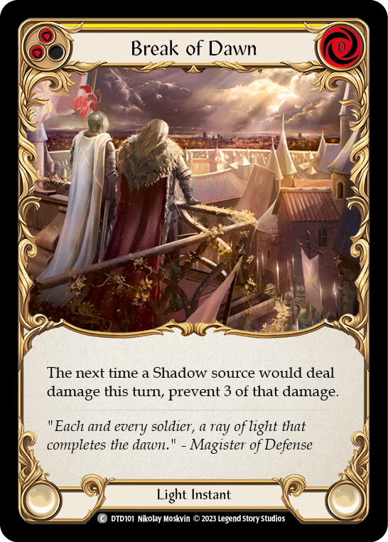 Break of Dawn (Yellow) [DTD101] (Dusk Till Dawn)  Rainbow Foil | Good Games North