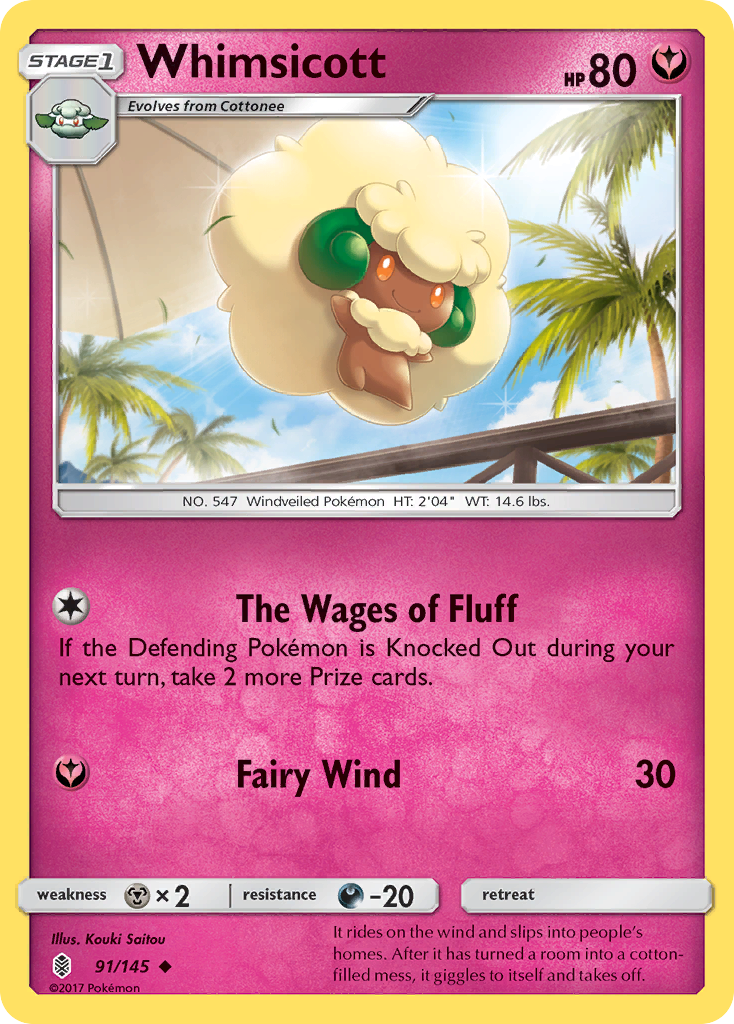 Whimsicott (91/145) [Sun & Moon: Guardians Rising] | Good Games North