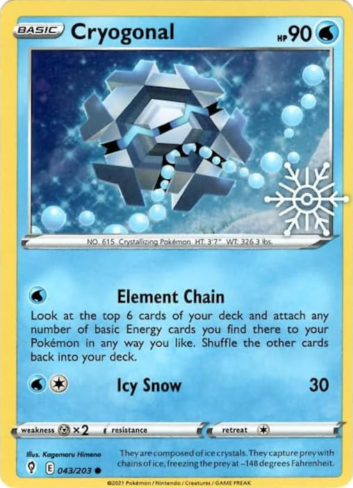 Cryogonal (043/203) (Holiday Calendar) [Sword & Shield: Evolving Skies] | Good Games North
