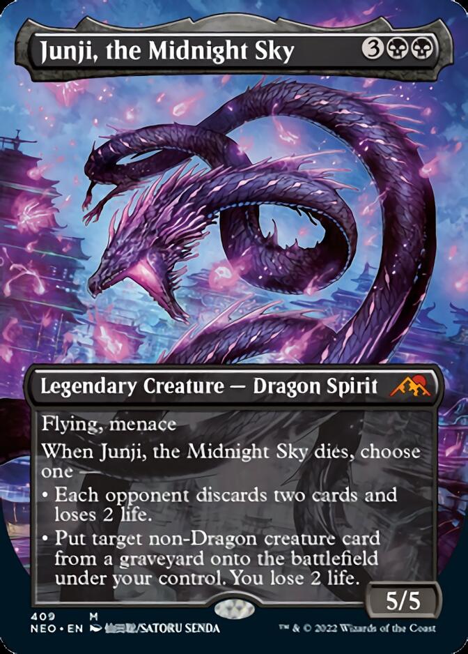 Junji, the Midnight Sky (Borderless Alternate Art) [Kamigawa: Neon Dynasty] | Good Games North