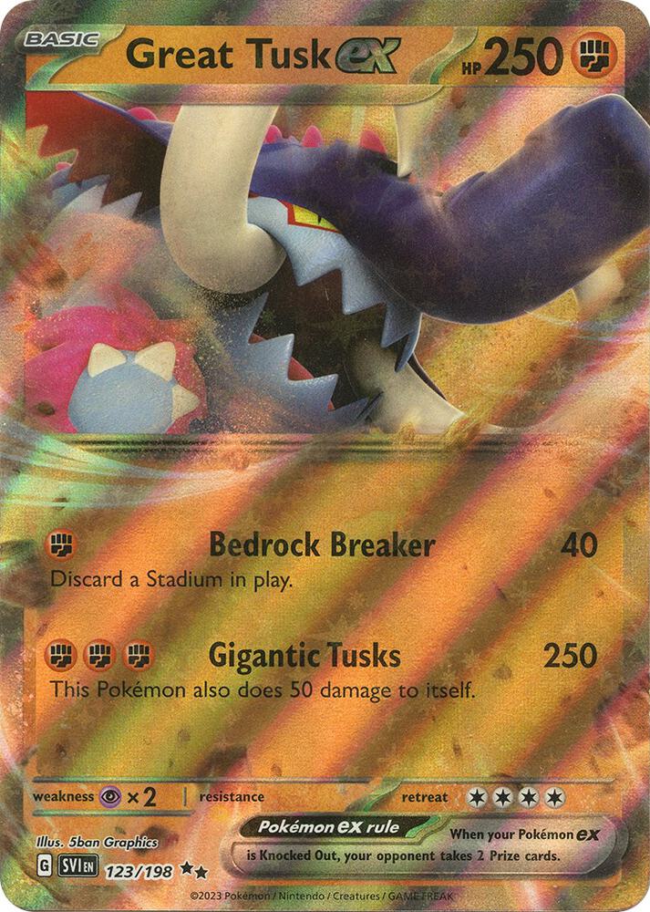 Great Tusk ex 123/198 (SV01: Scarlet & Violet Base Set)  - Holofoil | Good Games North
