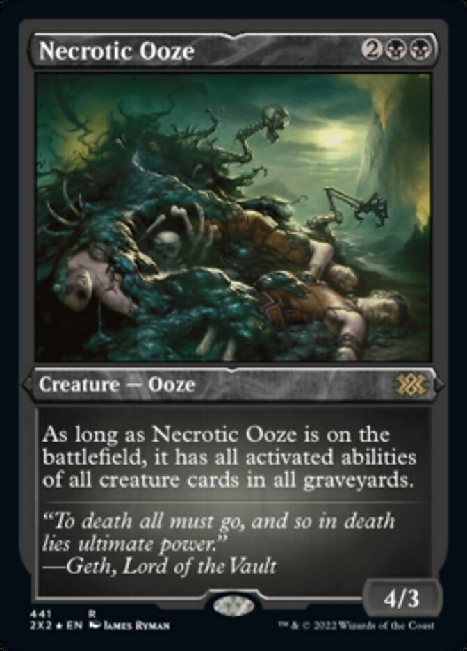 Necrotic Ooze (Foil Etched) [Double Masters 2022] | Good Games North