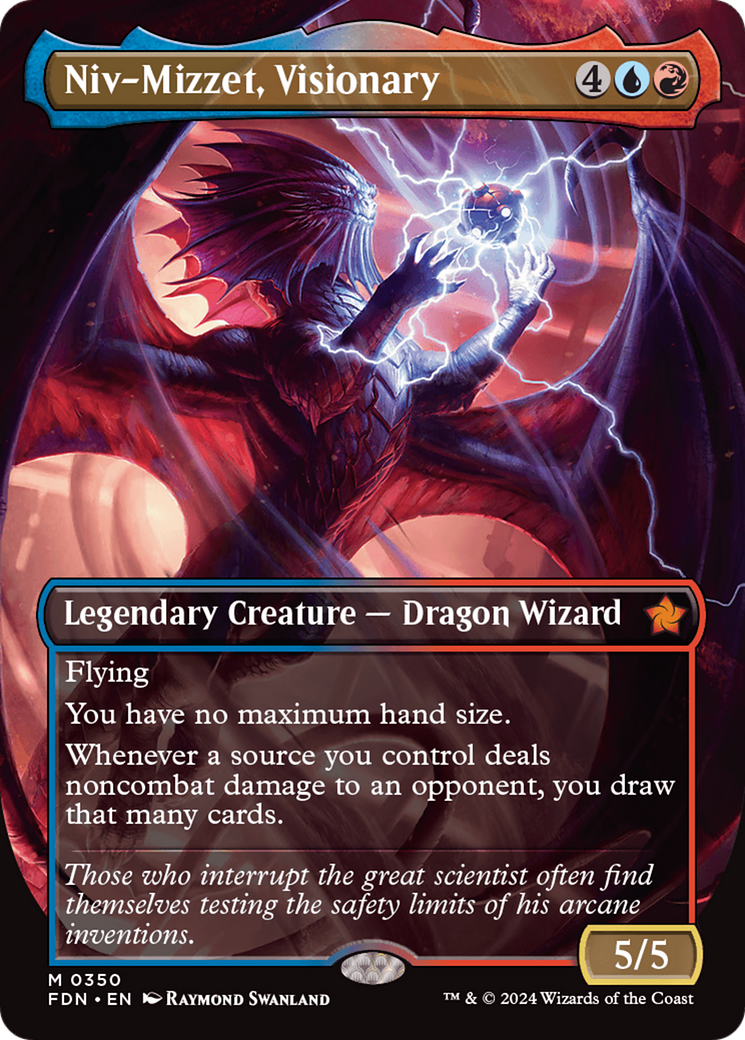 Niv-Mizzet, Visionary (Borderless) [Foundations] | Good Games North