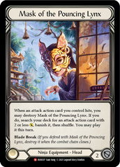Mask of the Pouncing Lynx [EVR037] (Everfest)  1st Edition Cold Foil | Good Games North