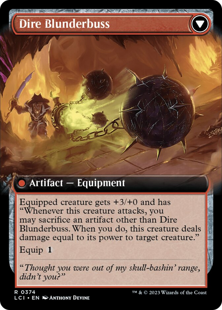 Dire Flail (Extended Art) [The Lost Caverns of Ixalan] | Good Games North