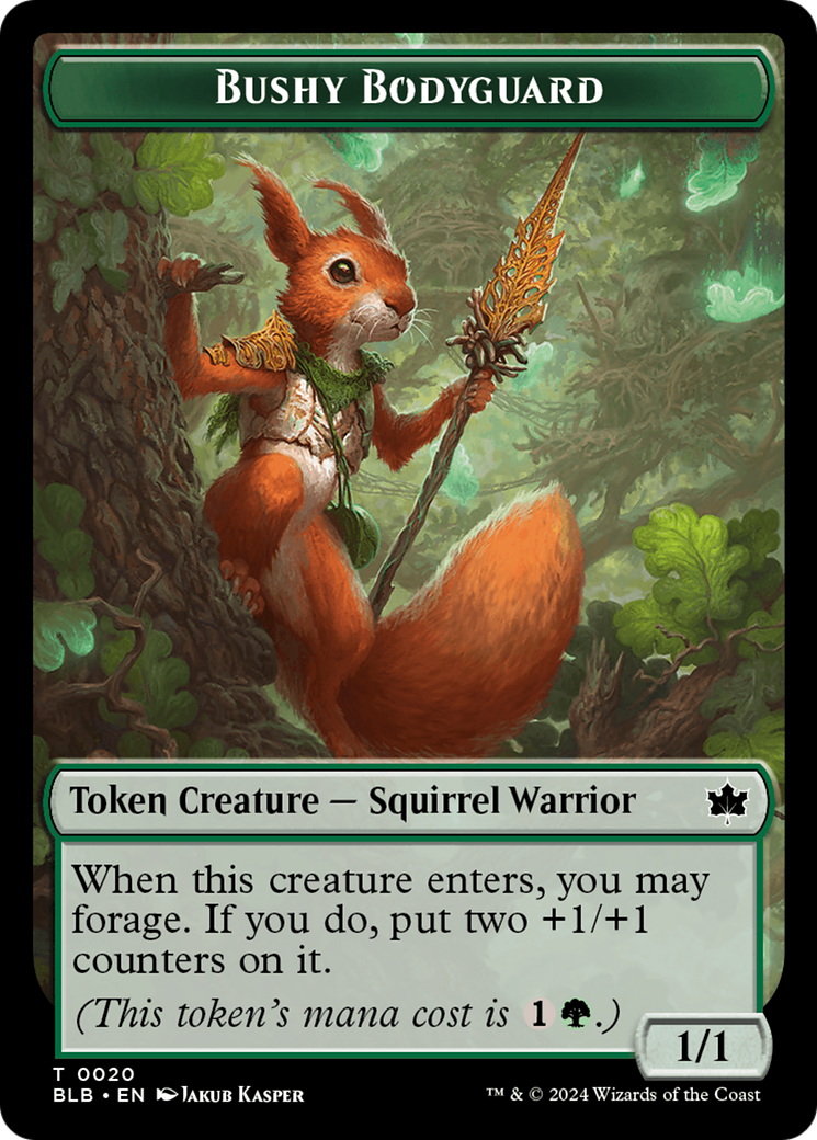 Bushy Bodyguard Token [Bloomburrow Tokens] | Good Games North