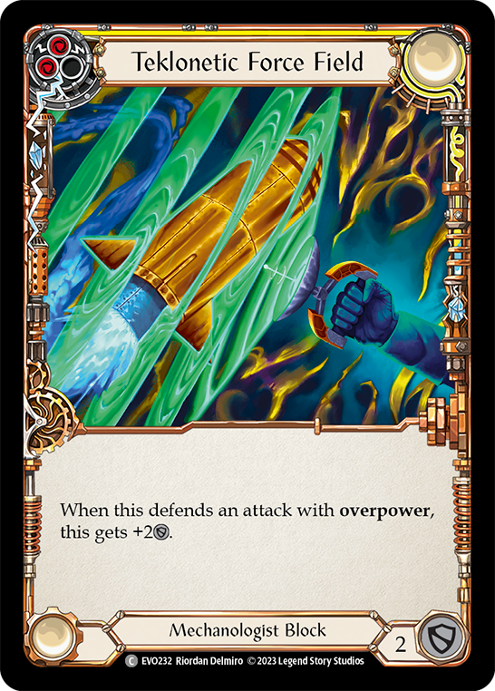 Teklonetic Force Field (Yellow) [EVO232] (Bright Lights)  Rainbow Foil | Good Games North