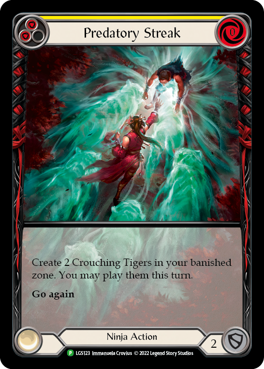 Predatory Streak (Yellow) [LGS123] (Promo)  Rainbow Foil | Good Games North