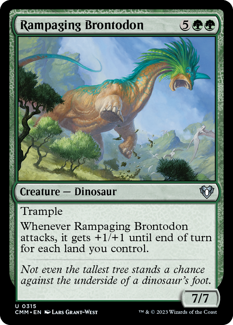 Rampaging Brontodon [Commander Masters] | Good Games North