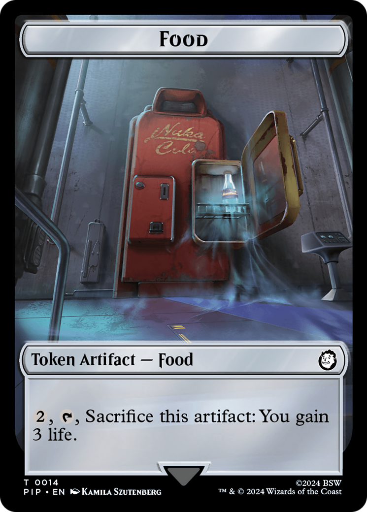 Food (0014) // Human Soldier Double-Sided Token [Fallout Tokens] | Good Games North