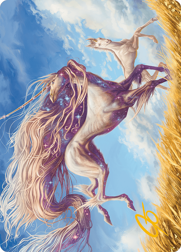 Nyxborn Unicorn Art Card (Gold-Stamped Signature) [Modern Horizons 3 Art Series] | Good Games North