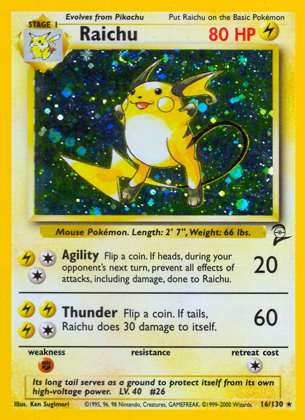Raichu (16/130) [Base Set 2] | Good Games North